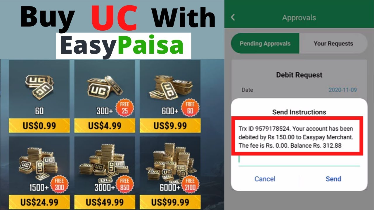 How To Buy Uc in Pubg Mobile Using Easypaisa